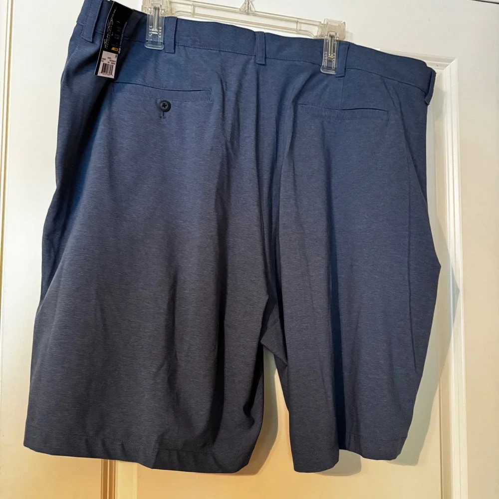 Ben Hogan Performance Mens Golf Shorts Blue Heather Stretch UPF 50 Size 46 NWT